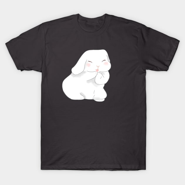 Holland lop white rabbit grooming | Bunniesmee T-Shirt by GambarGrace